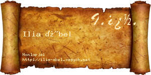Ilia Ábel névjegykártya