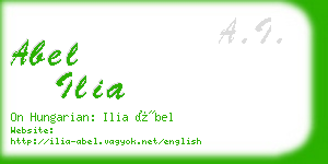 abel ilia business card